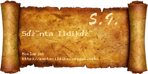 Sánta Ildikó névjegykártya